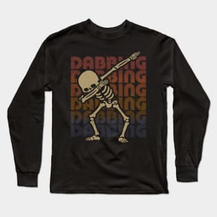 Dabbing Skeleton Type Rainbow Long Sleeve T-Shirt